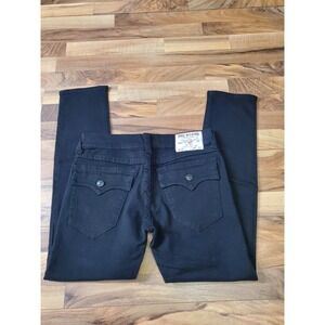 True Religion Men's Rocco Relaxed Skinny Jeans Black Size 32